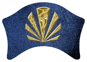 DABAN-602-GD-SH-BL Gold Sunburst Shimmer Blue